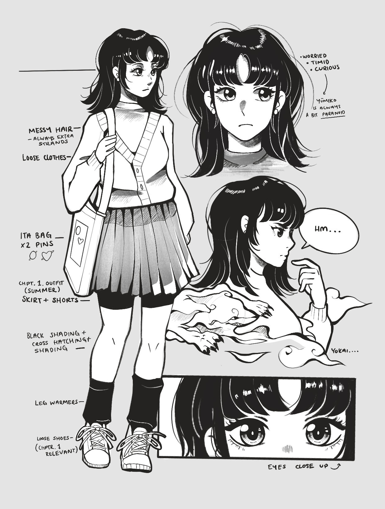 Character Design for Yumiko Yumira - YOKAI HAUNT (2023)