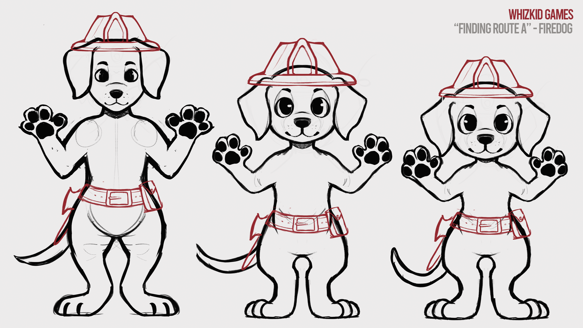 Fire Dog Re-Design for “Finding Route A” (c) WHIZKID GAMES