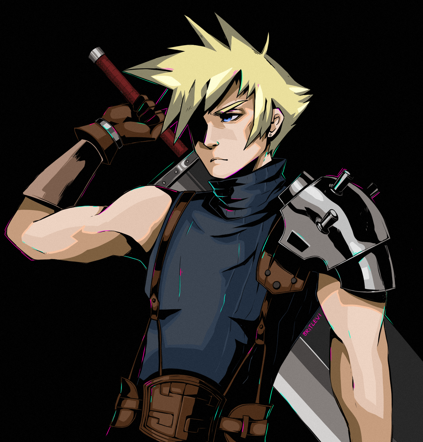 Cloud FF7, HADES Artstyle Exploration
