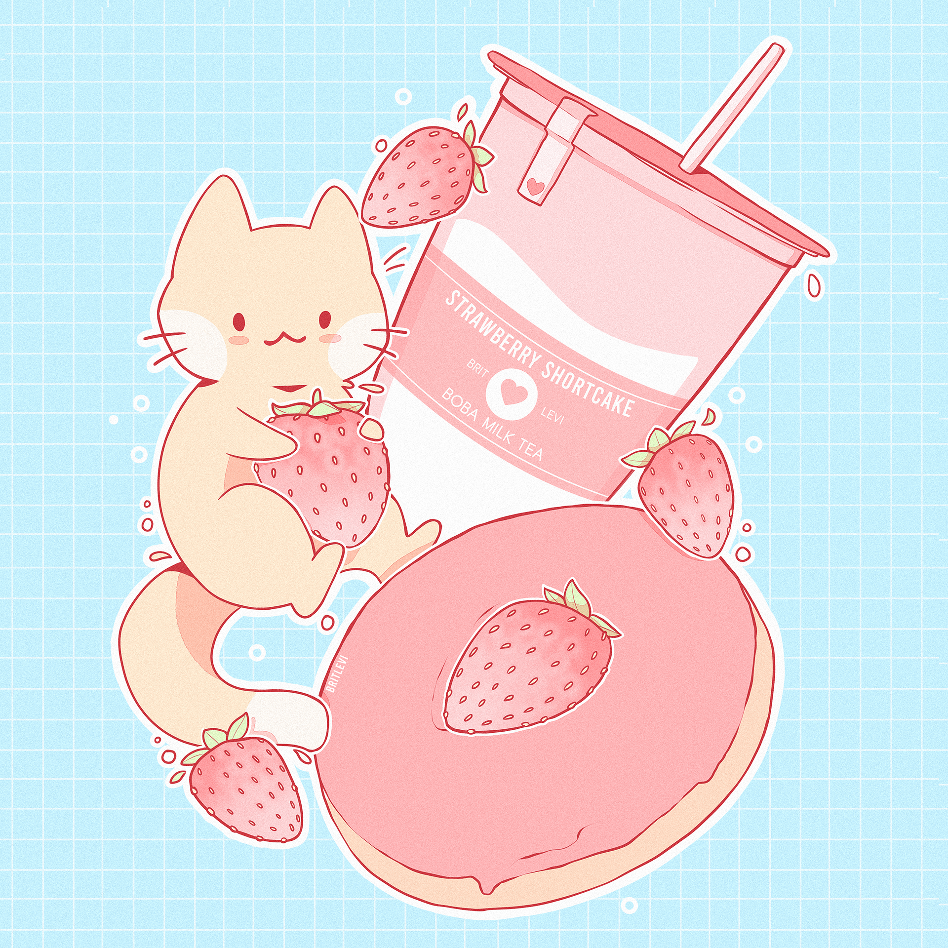 Strawberry Milk Boba, Original Character