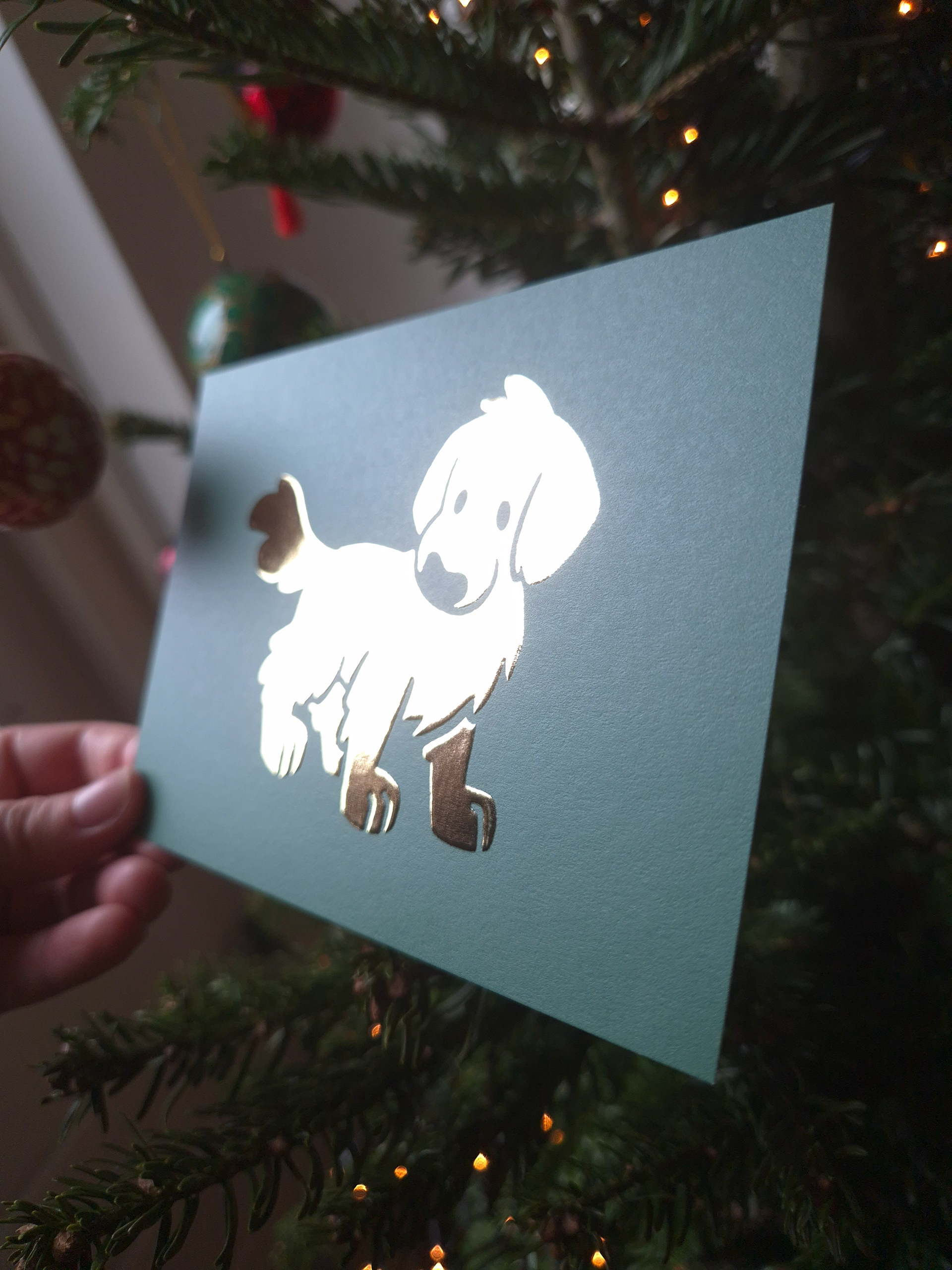 Postcards made with gold foil