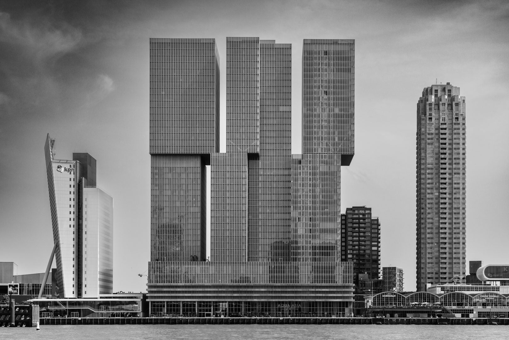 Urban Titans — Rotterdam’s De Rotterdam towers in balance and contrast.