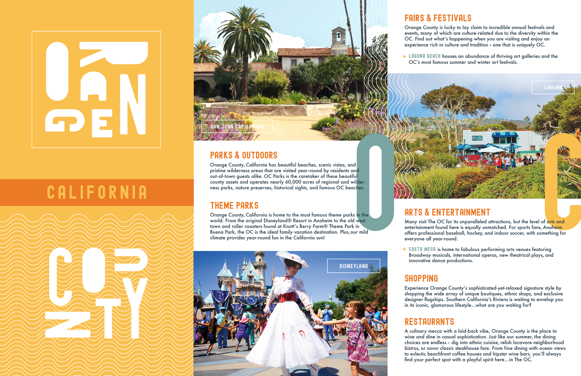 Orange County travel brochure - inside
