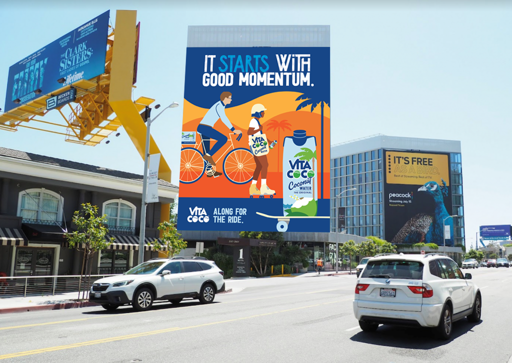 Rendering of Vita Coco Billboard Design Entry by Michelle Hanson
