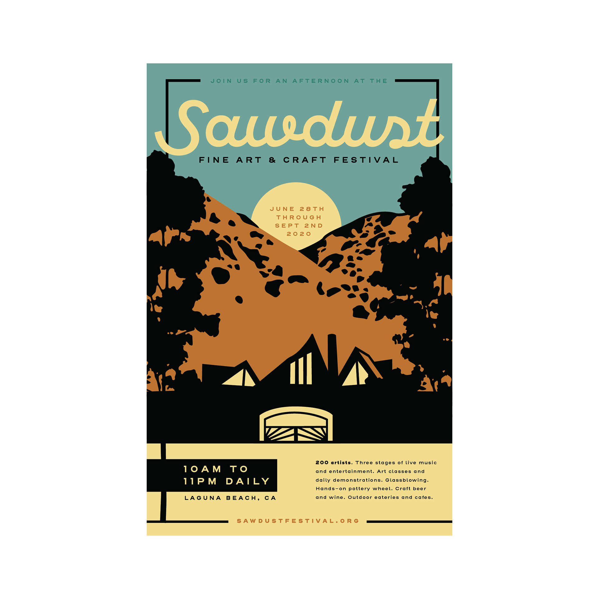 Sawdust Festival Poster - Afternoon Illustration