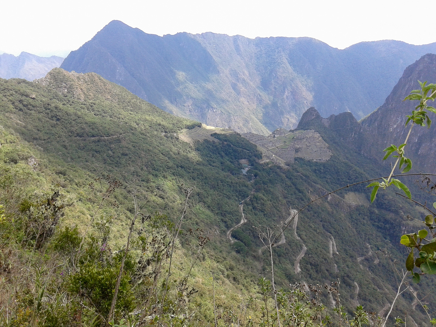 Machu Picchu: vista del camino para subir