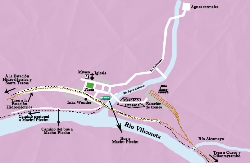 Mapa de Aguas Calientes