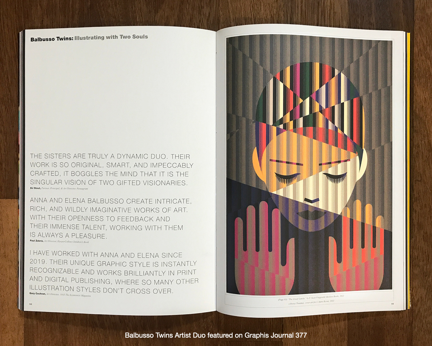 Balbusso Twins featured Graphis Journal 377