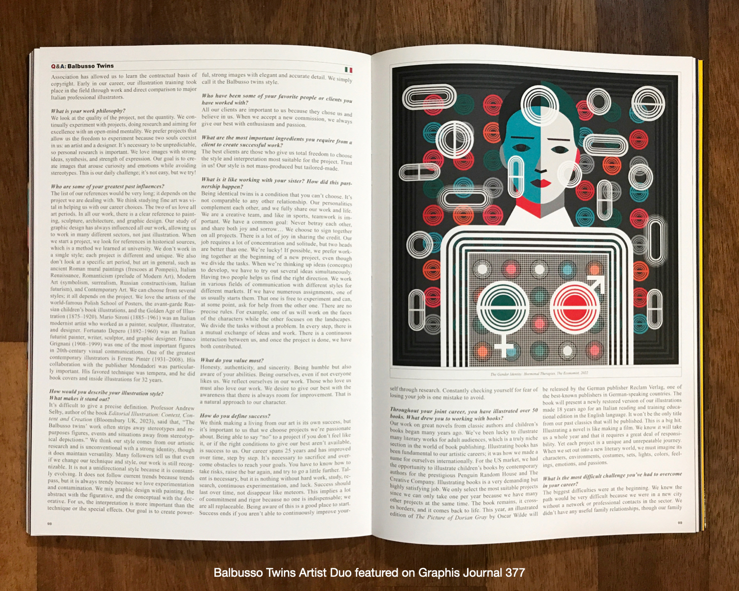 Balbusso Twins featured Graphis Journal 377