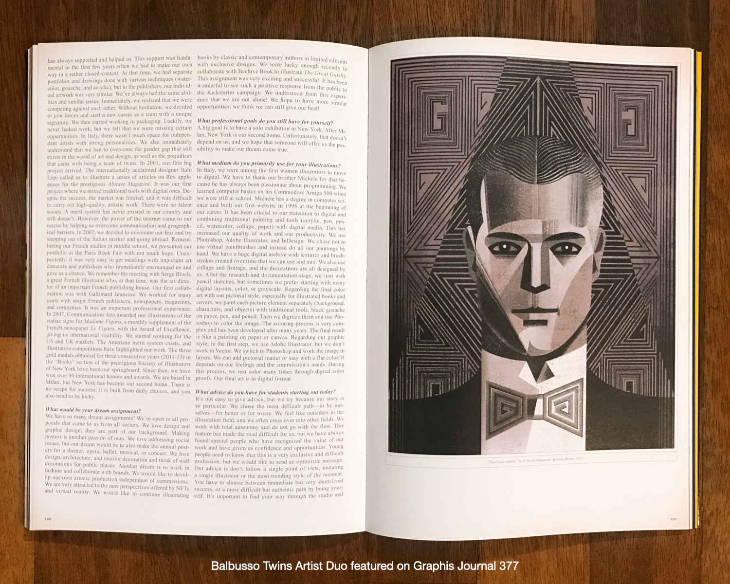 Balbusso Twins featured Graphis Journal 377