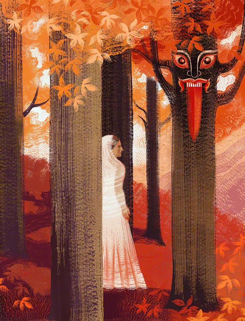 Illustration by ©Balbusso Twins from Indira Gandhi (Le Sirene collection) by Paola Capriolo, Edizioni El 2009
