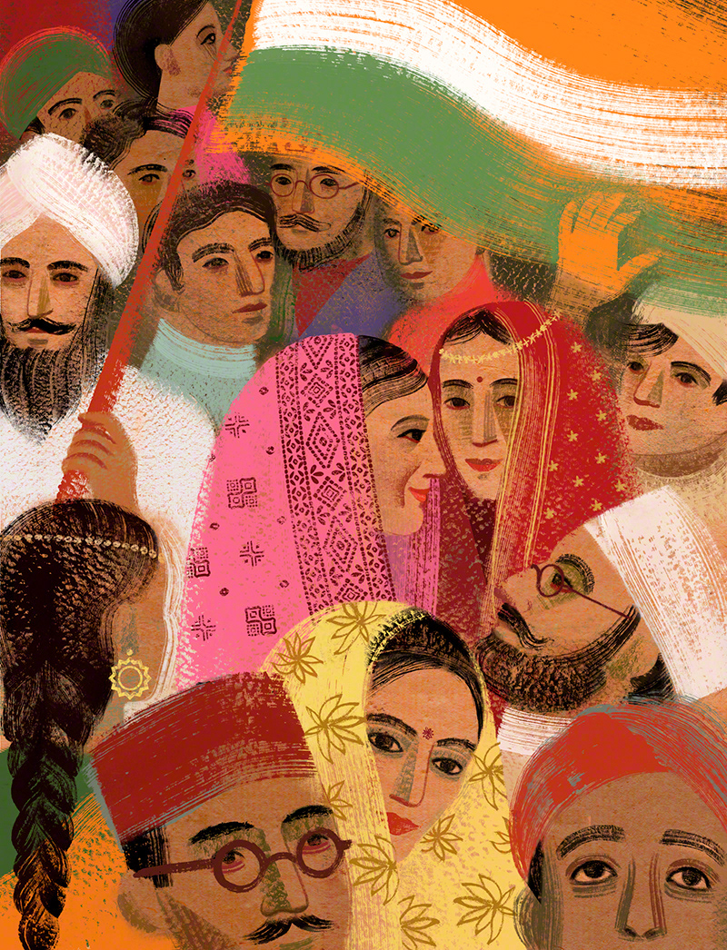 Illustration by ©Balbusso Twins from Indira Gandhi (Le Sirene collection) by Paola Capriolo, Edizioni El 2009