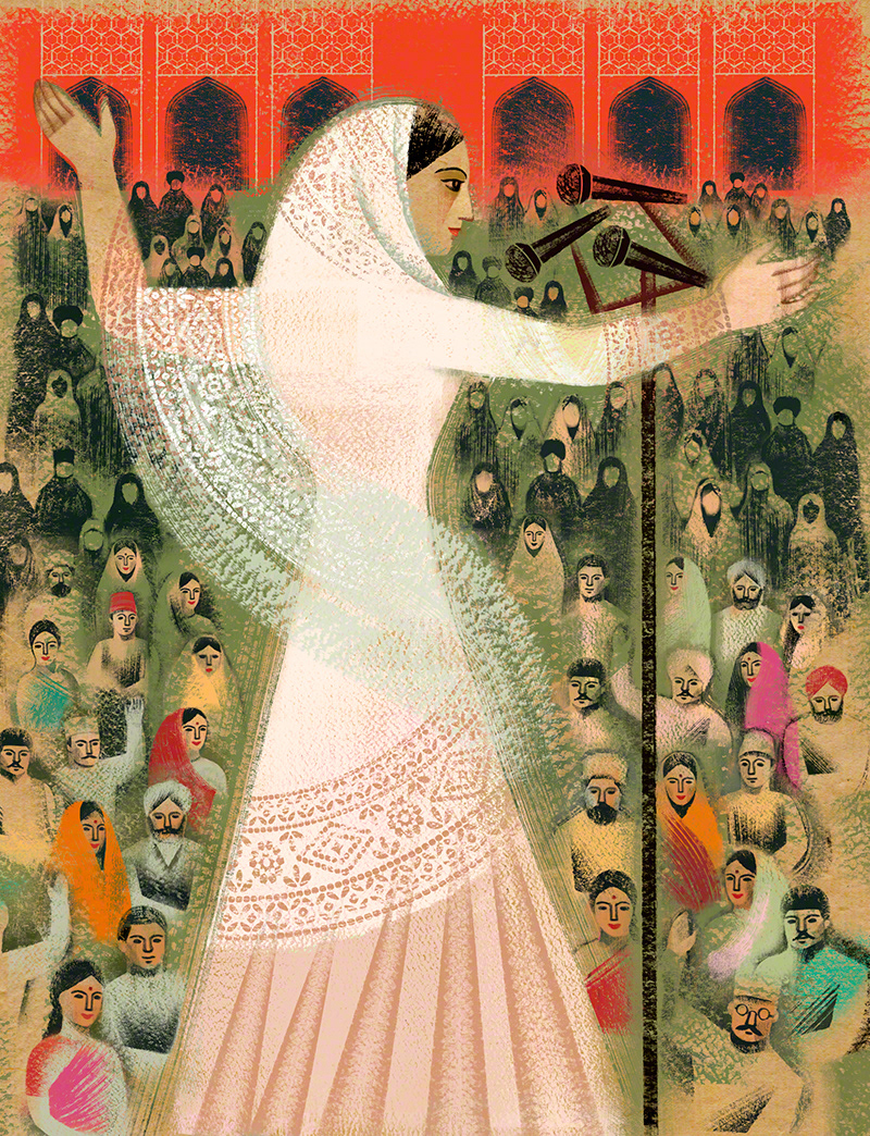 Illustration by ©Balbusso Twins from Indira Gandhi (Le Sirene collection) by Paola Capriolo, Edizioni El 2009