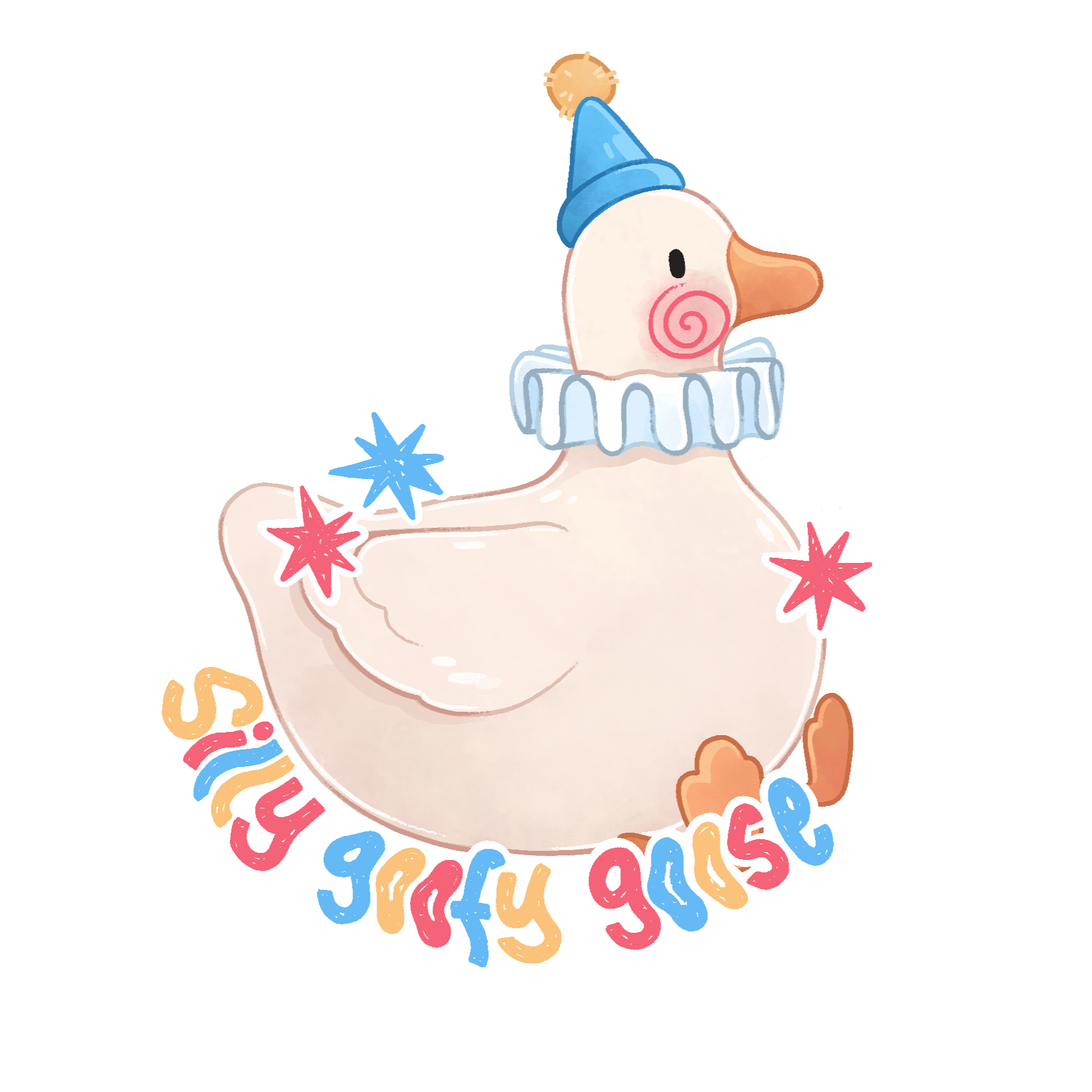 Silly goofy goose - Freie Illustration