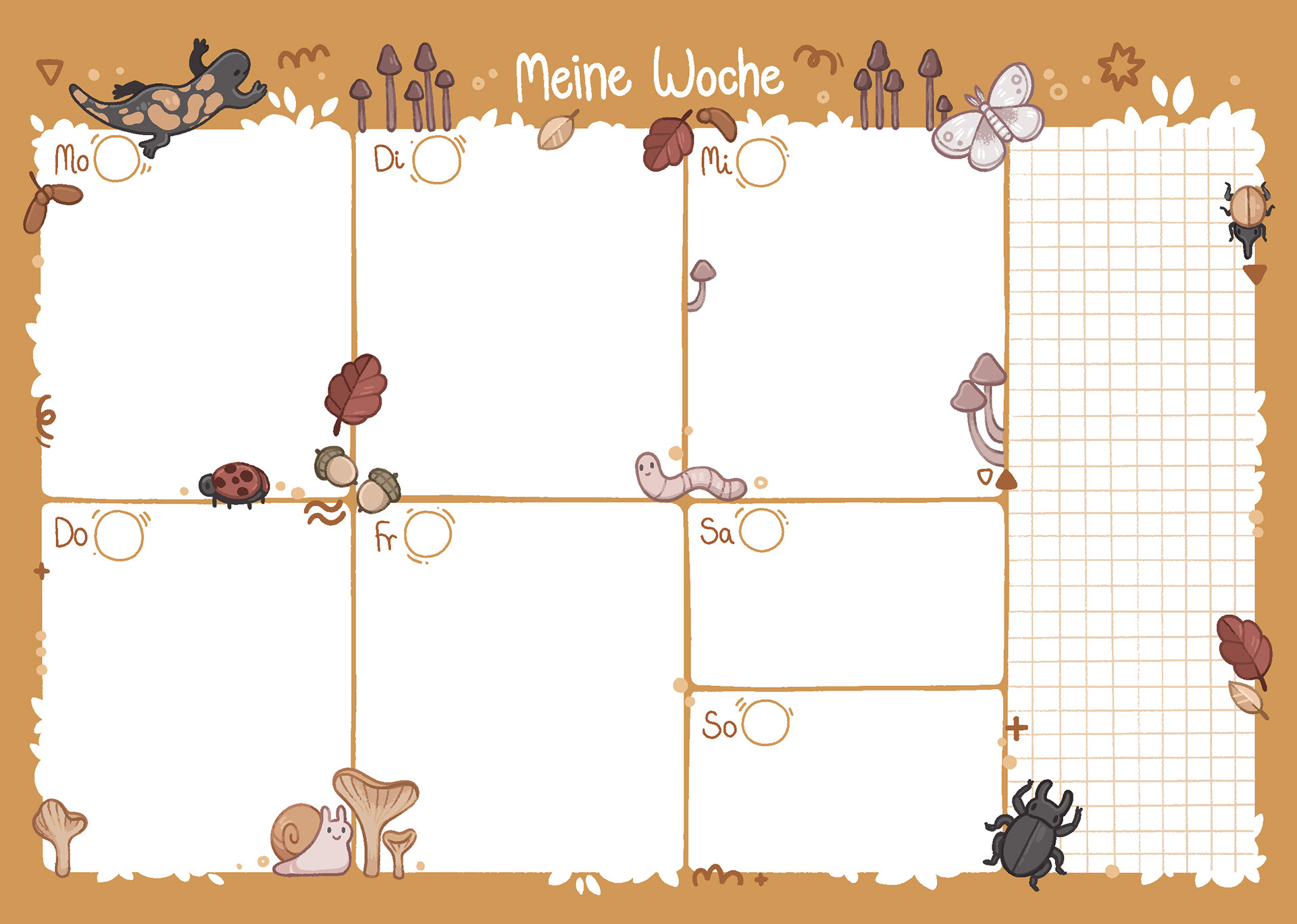 Wochenplan Illustration