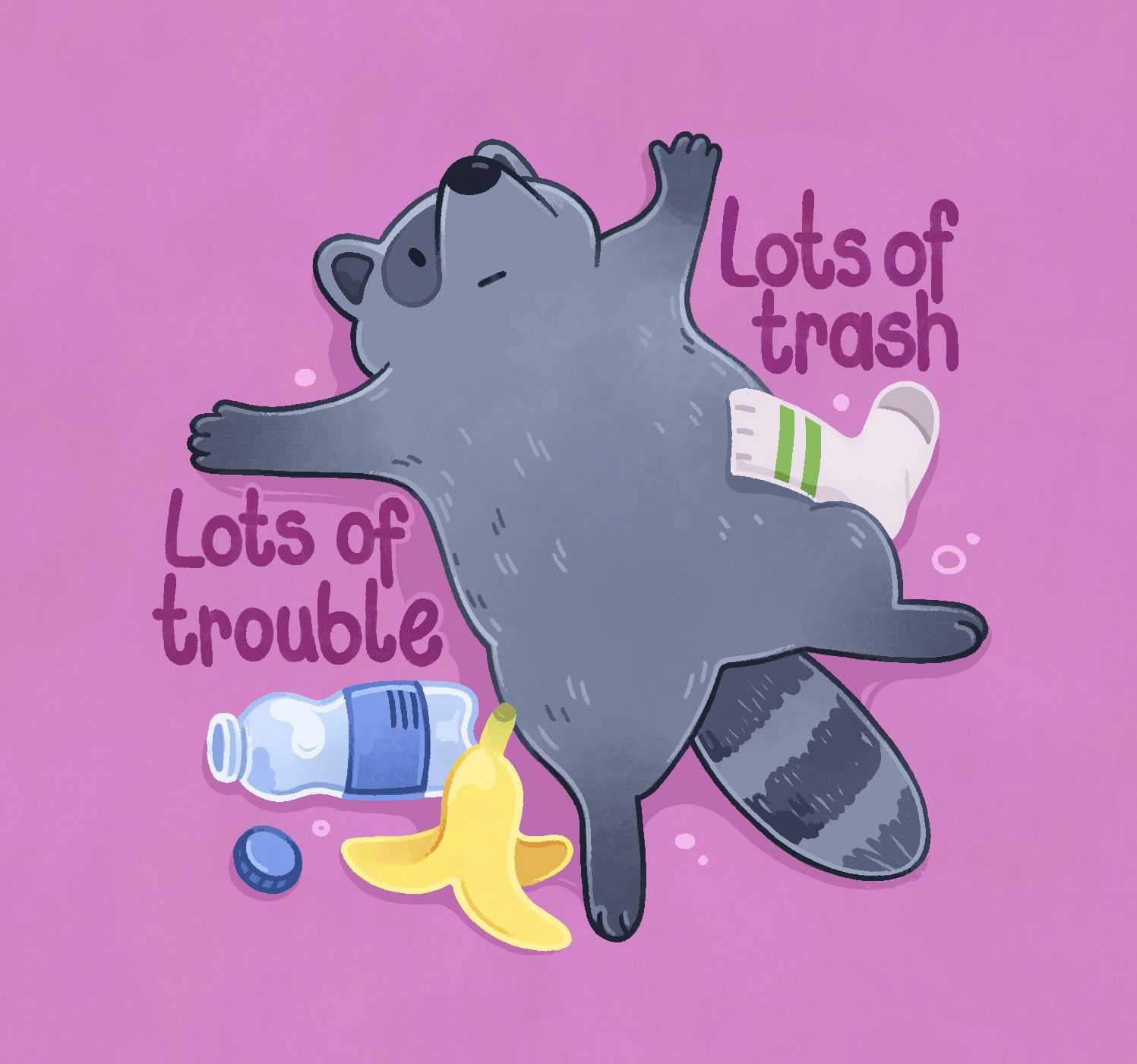 Lot's of trash - Freie Illustration