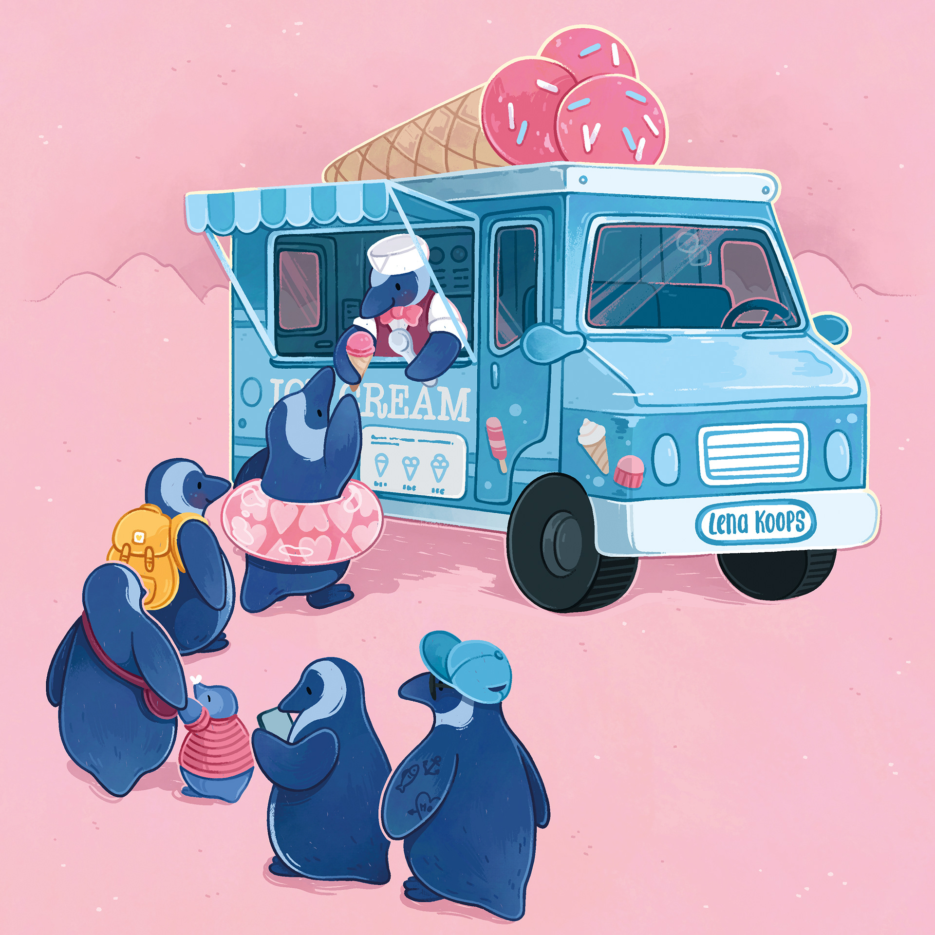 Pinguin Eiswagen - Gruppenprojekt