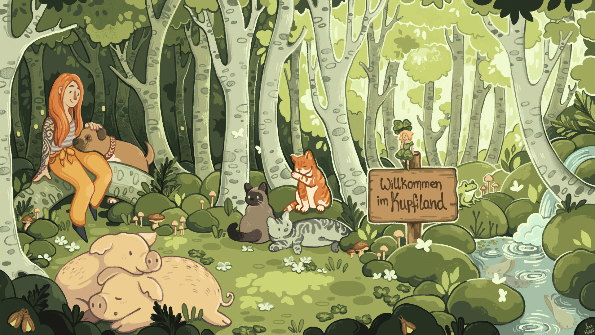 Kupferfuchs Twitch Wartebildschirm - Auftragsarbeit