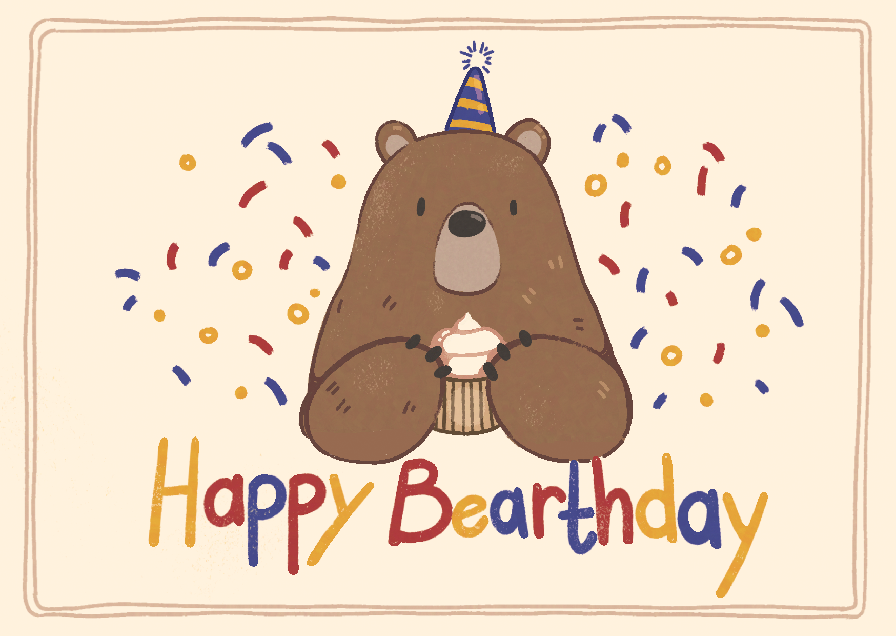 Geburtstags Postkarte - freie Arbeit