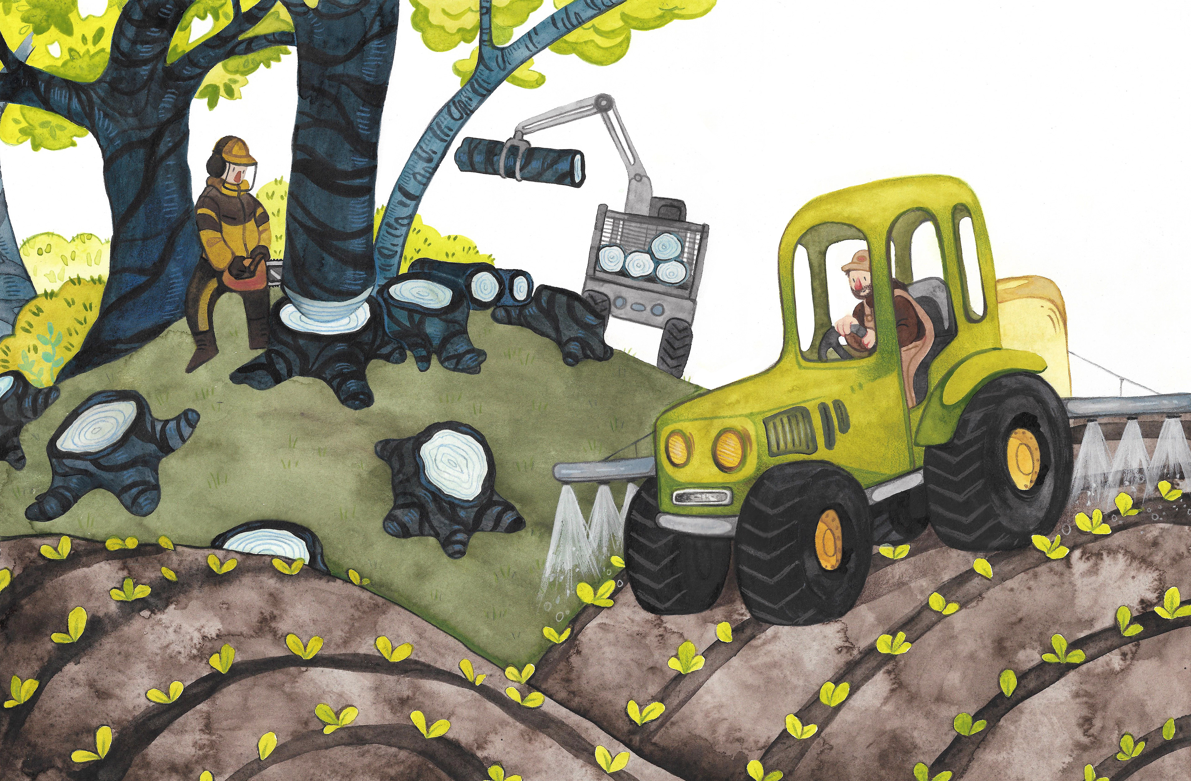 Illustration für mein Kinderbuch "Machen alle Bienen Honig?"