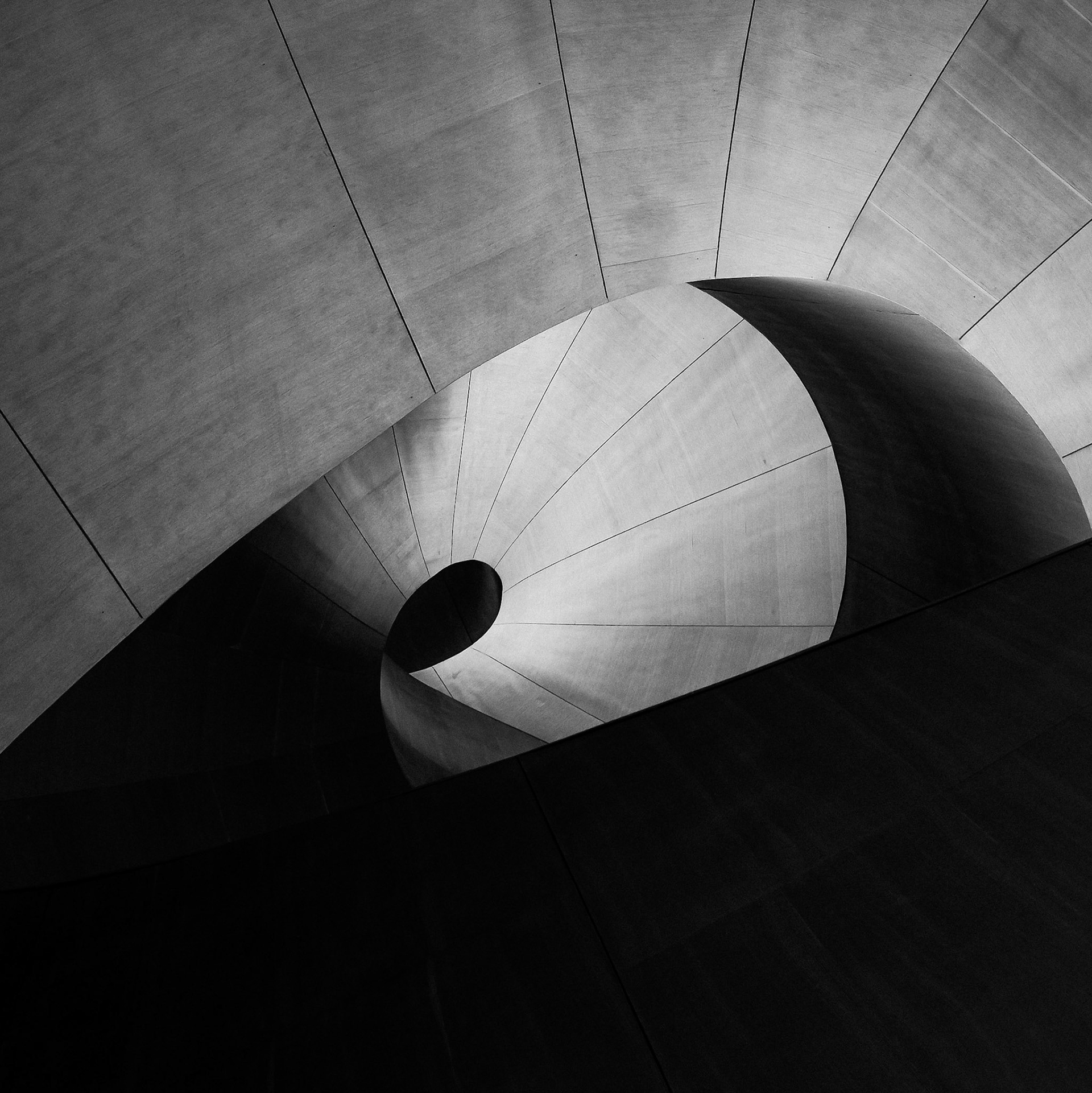 Frank Gehry designed staircase at the Art Gallery of Ontario.