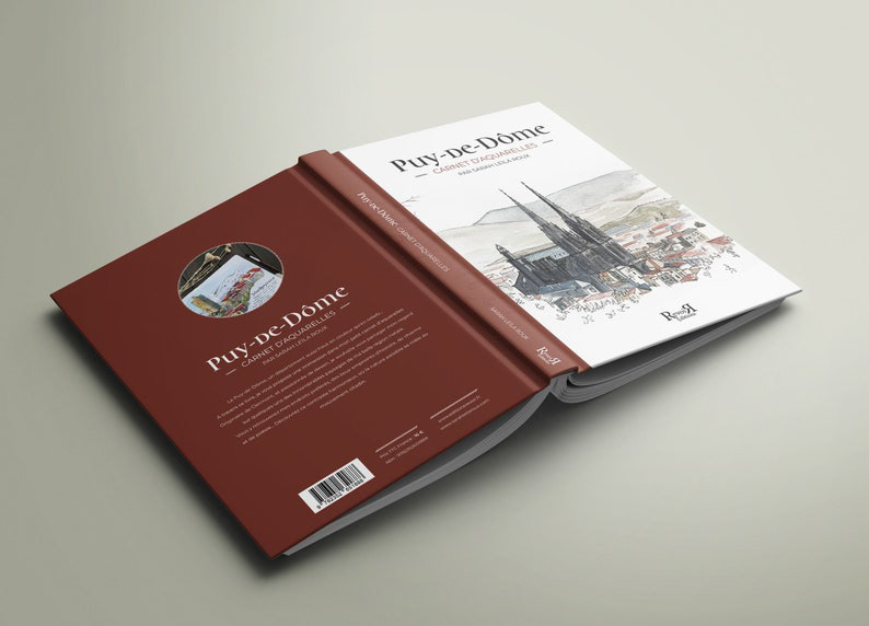 Livre Puy-de-Dôme, couverture. Carnet de voyage Clermont-Ferrand et alentours
