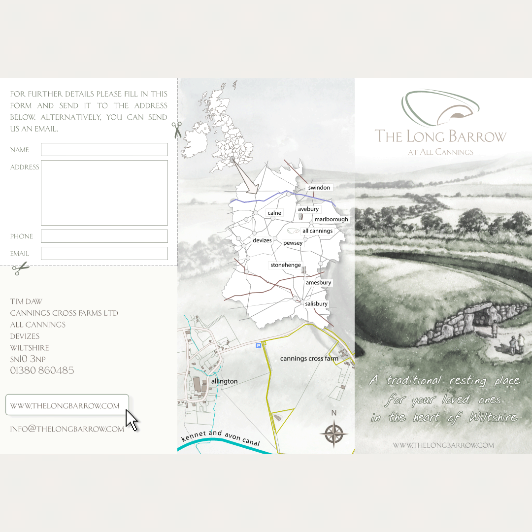 Brochure design for The Longbarrow at All Cannings.
