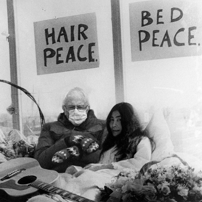 Bernie Sanders Meme : Bernie and Yoko