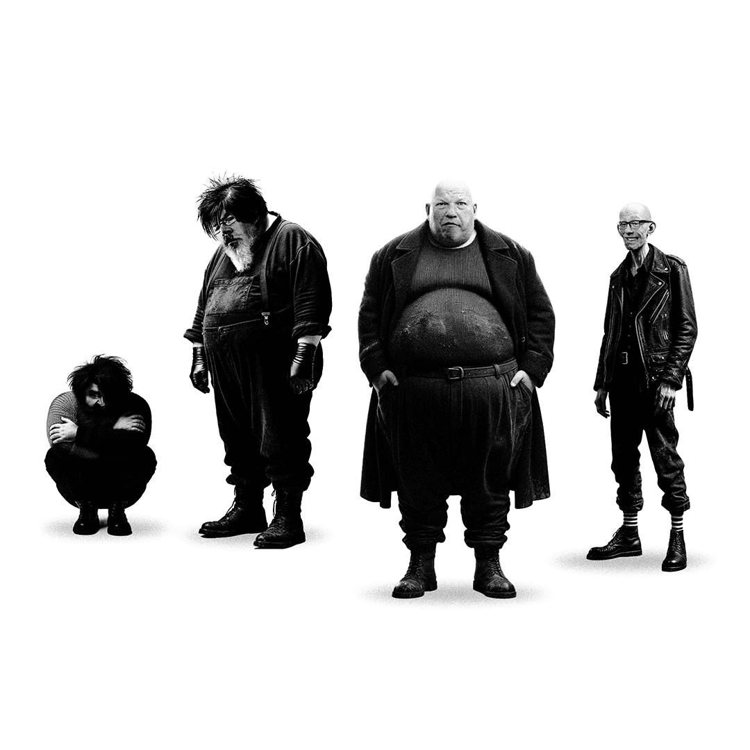 More artwork for Pants, entitled Cack and Shite, a play on the Stranglers' Black and White album cover.