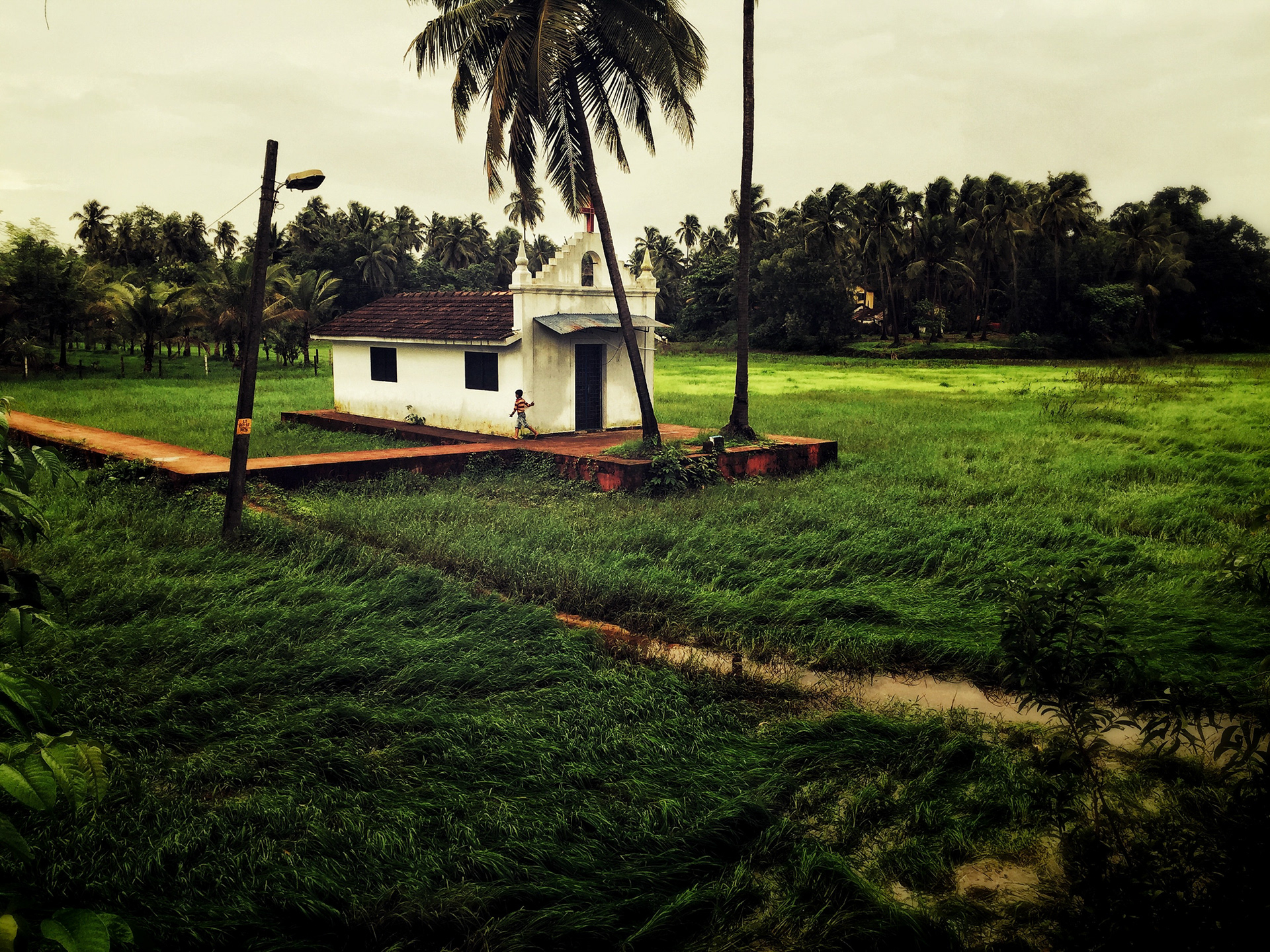 Chapel and a Boy. Goa, 2016