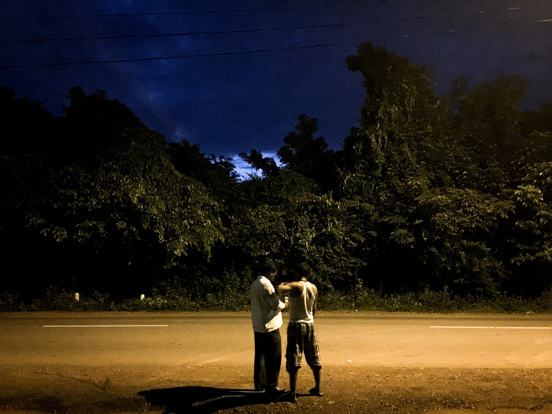 Highway Bus stop. Goa, 2015