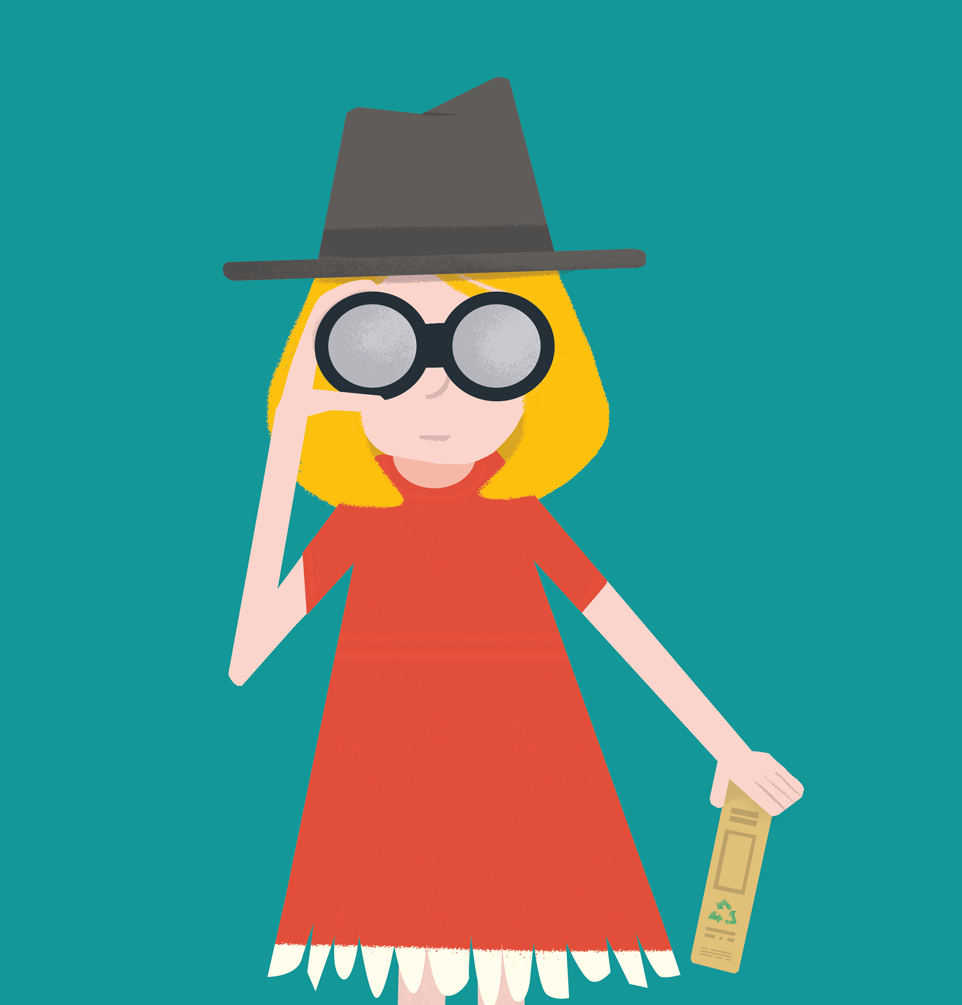 SUPERMARKET SPY | illustration from children's book, 100 Ways To Save The Planet
