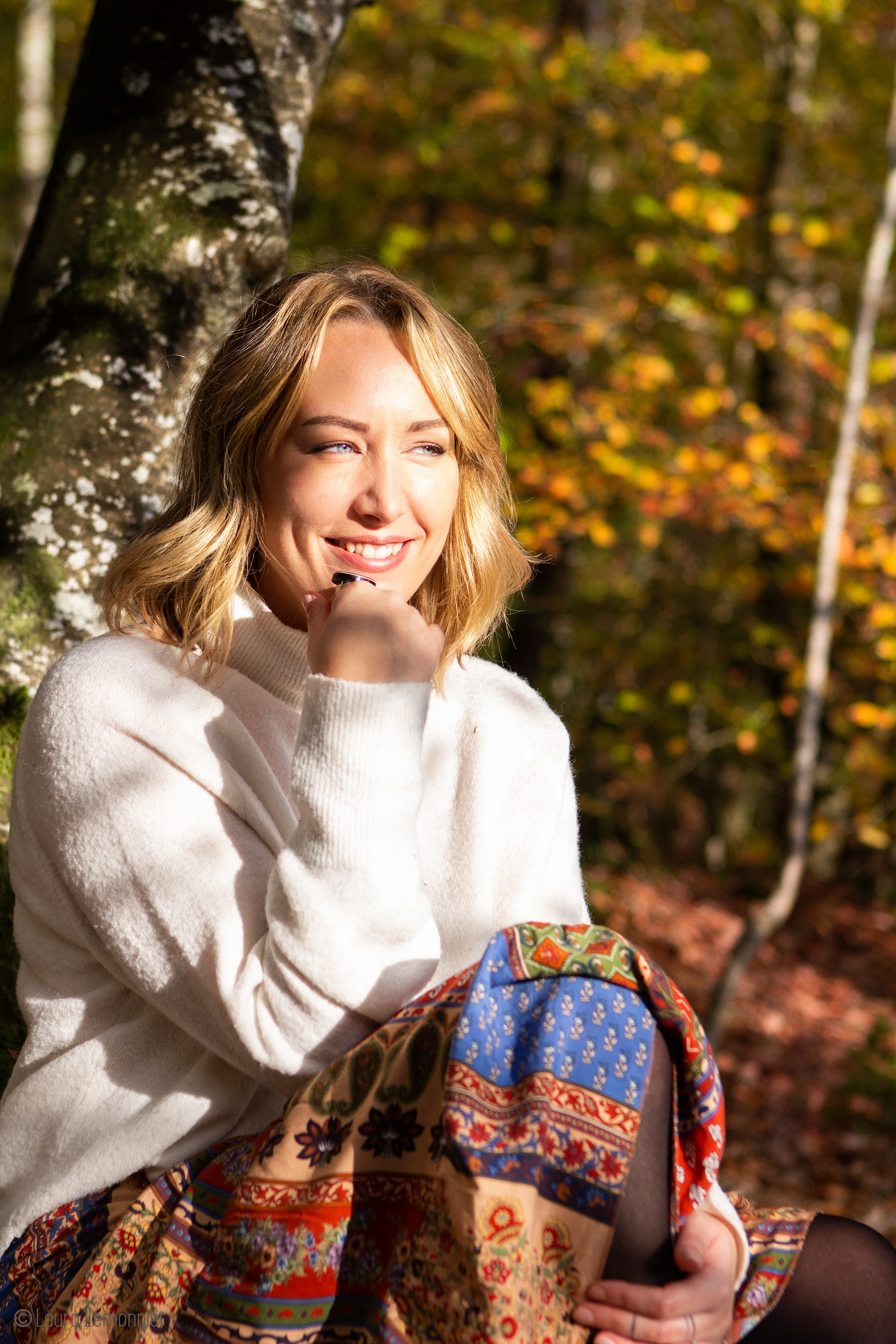Portrait couleur en forêt