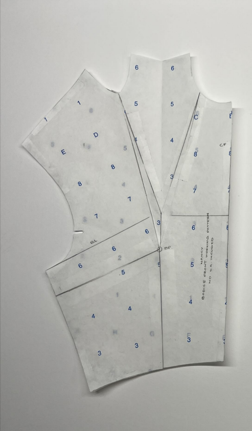 Front Bodice with Neckline Dart