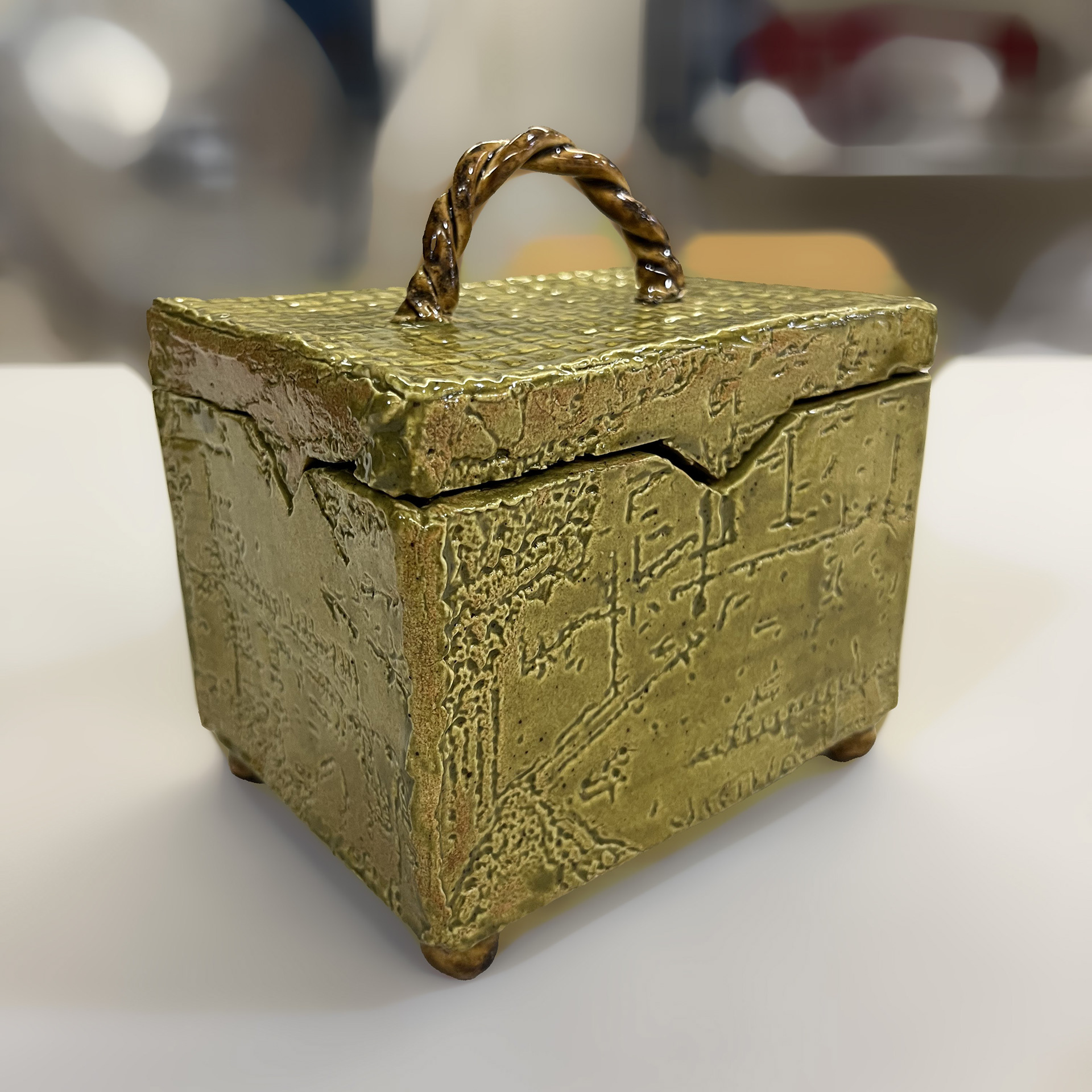 Glazed Slab Box: Southwest View