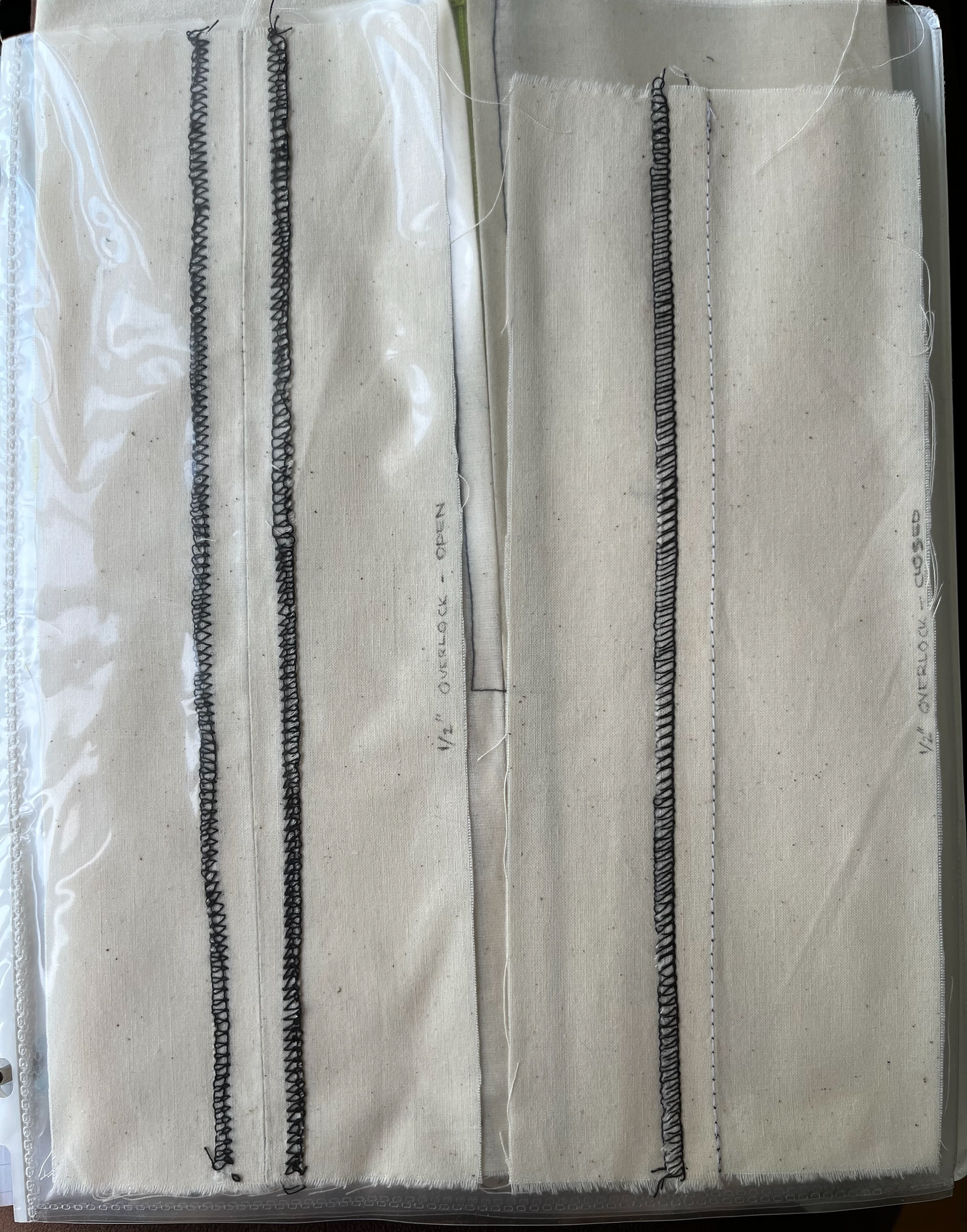 Edge Finishings: Serged/Pressed Open and Closed