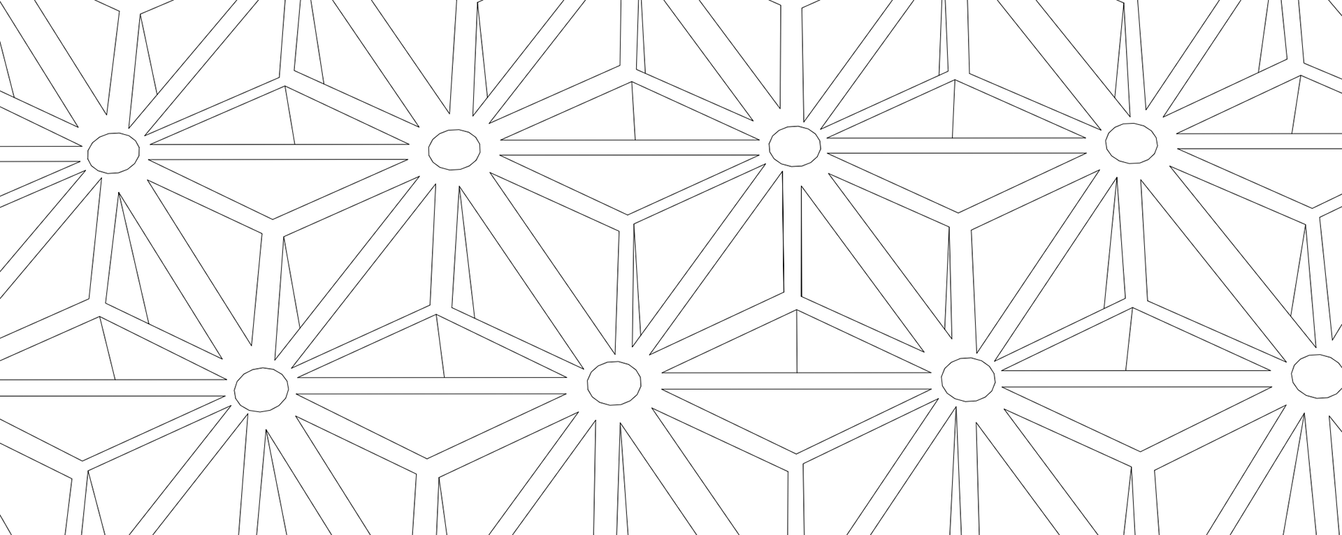 4”x10” 3D Line Drawing 1 - Star Pattern