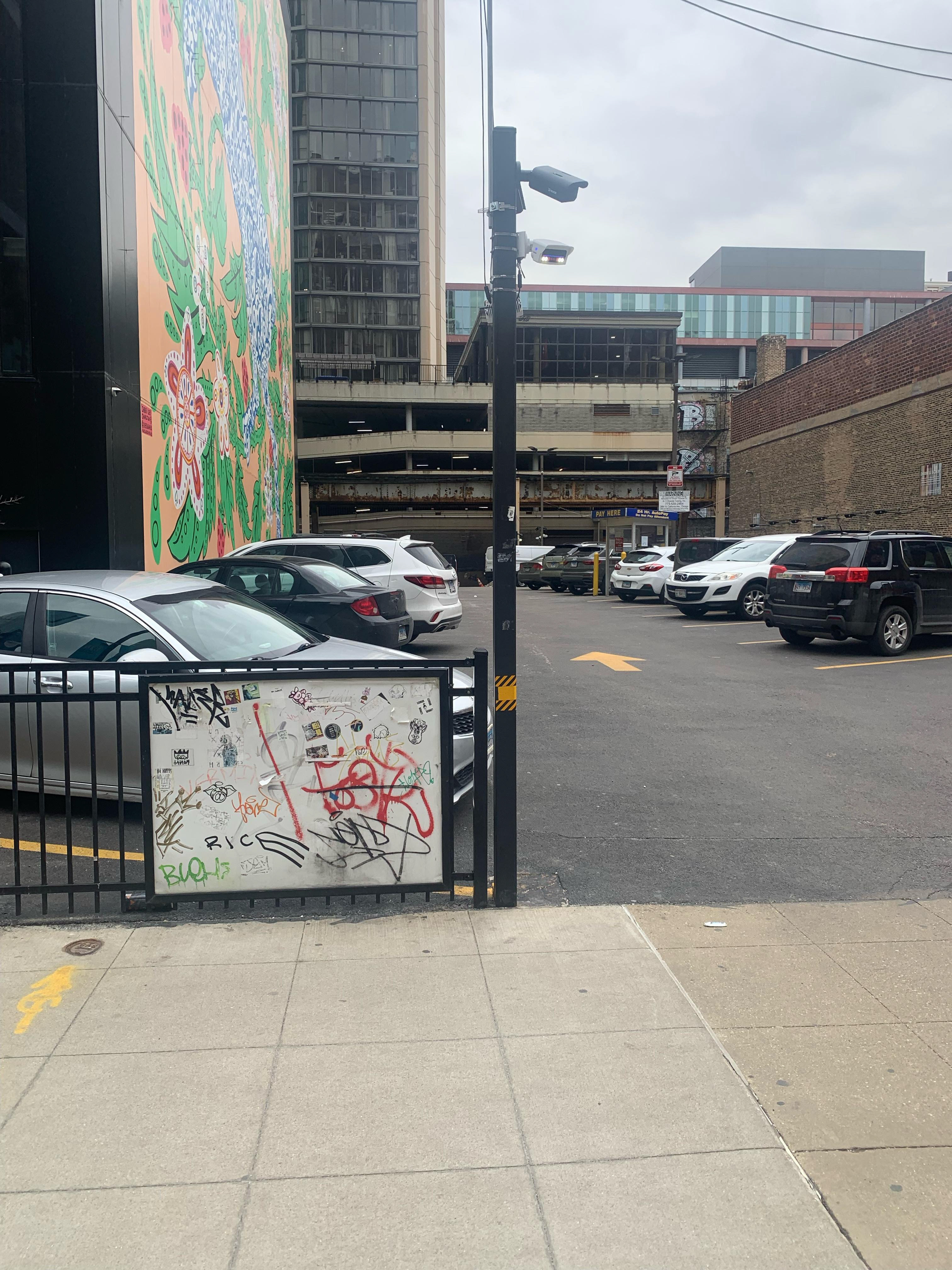 Front View of Parking Lot