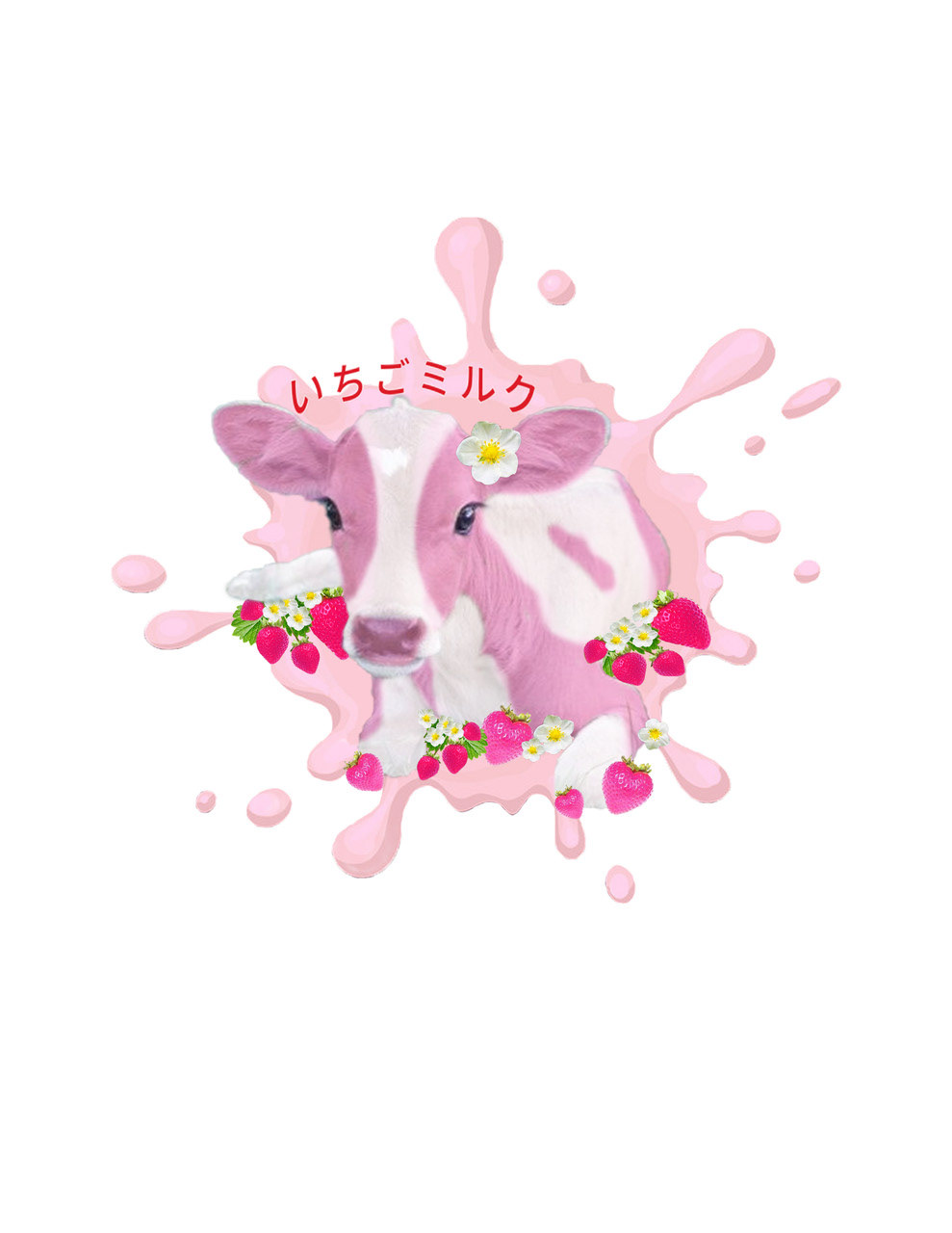 Strawberry Milk Cow: Tattoo Design