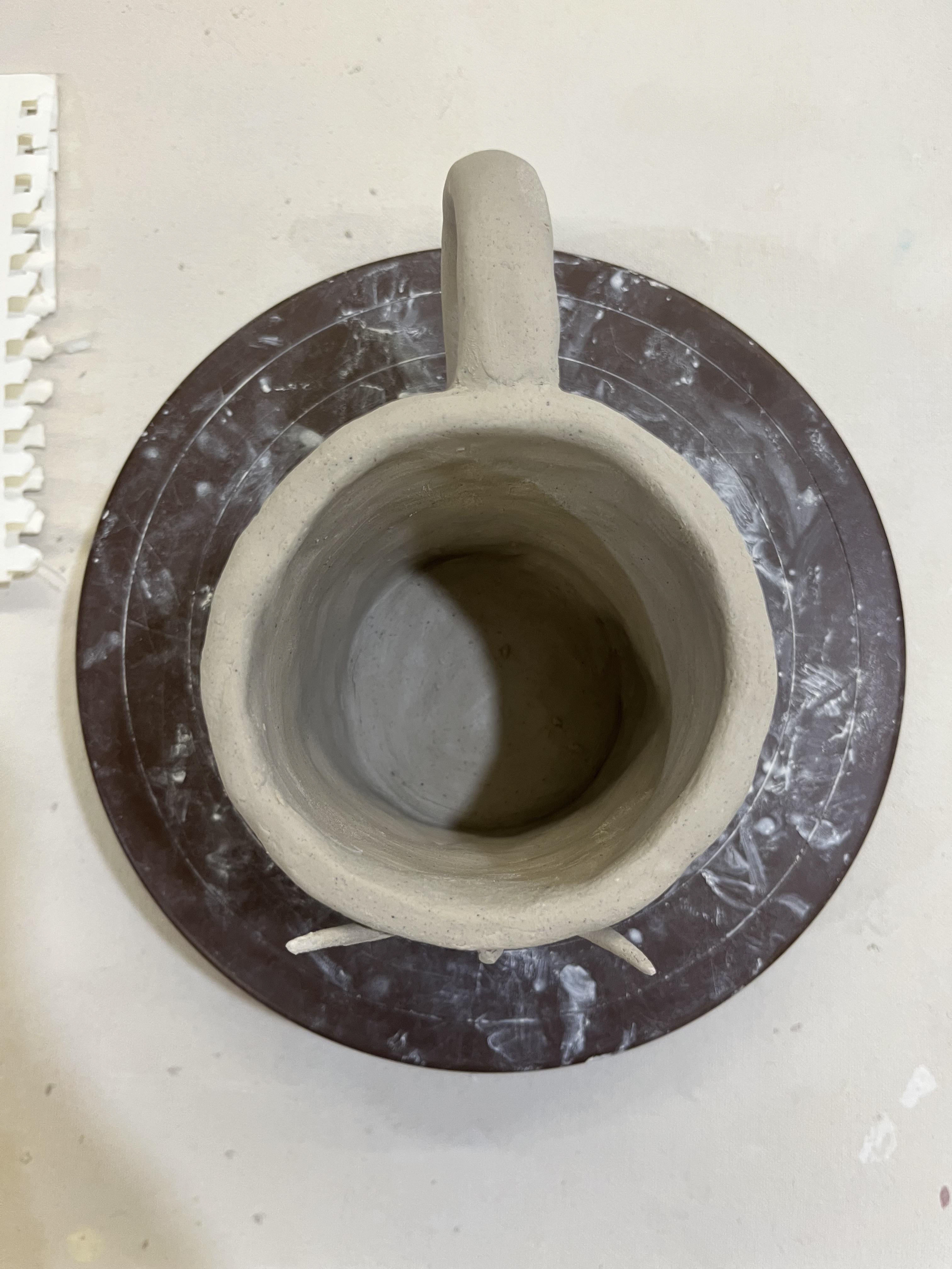 Drinking Vessel: Top View (Greenware)