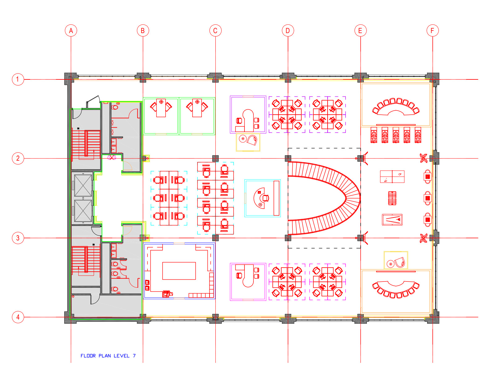 Test Fit 4 - Level 7 (AutoCAD)