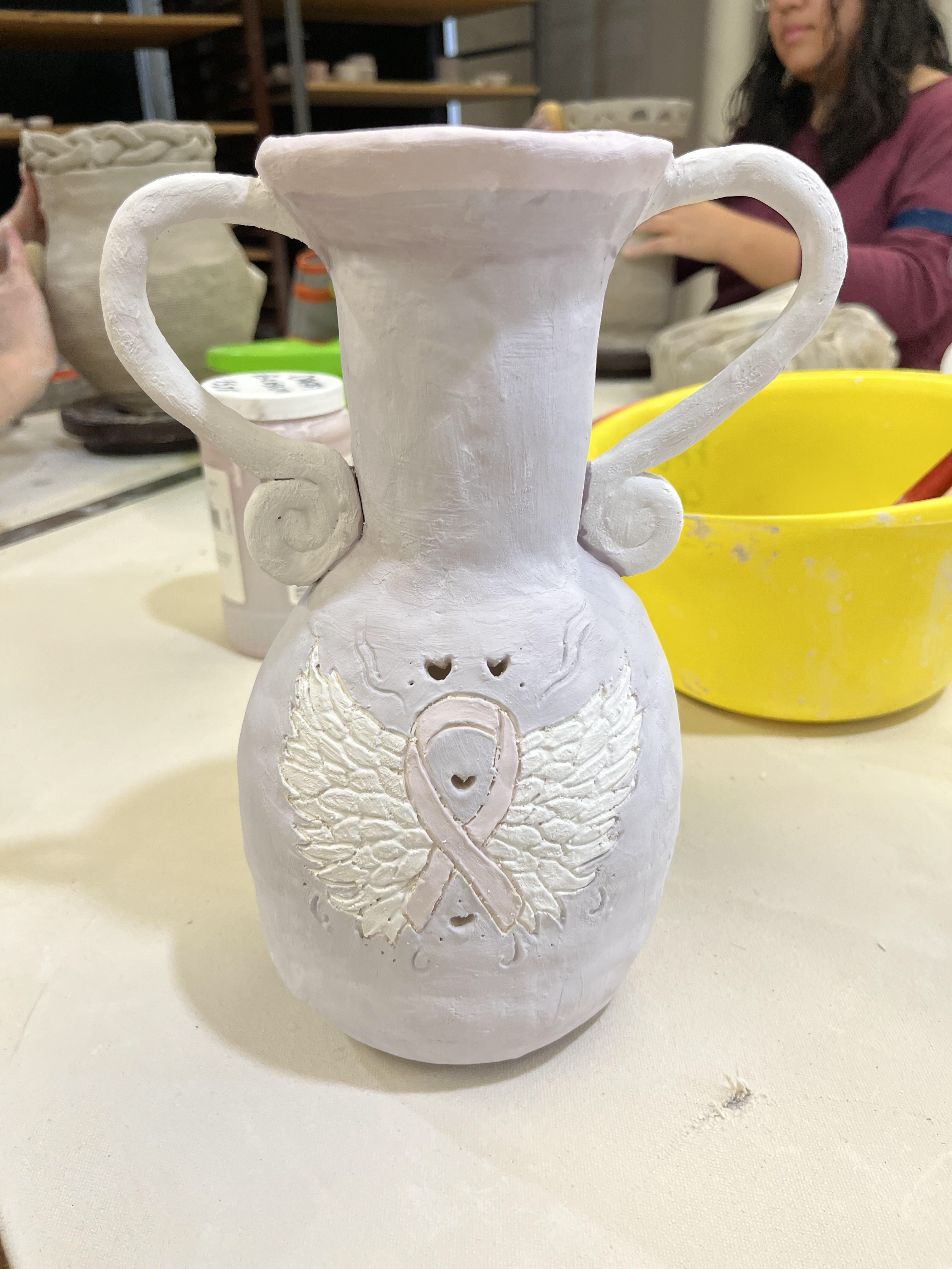 Coil Vessel: Bisque Fired & Glazed