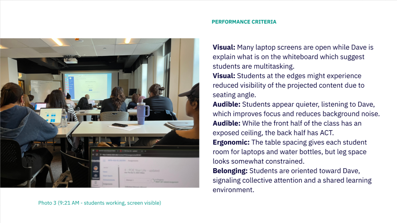  Photo 3: Performance Criteria