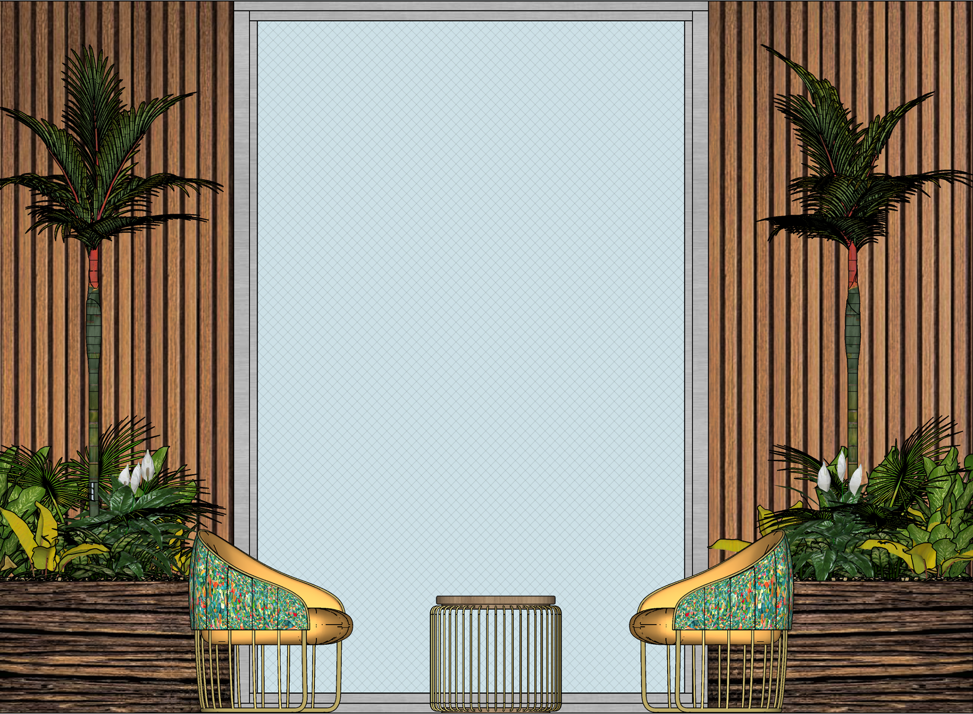 Elevator Lobby: Window Wall