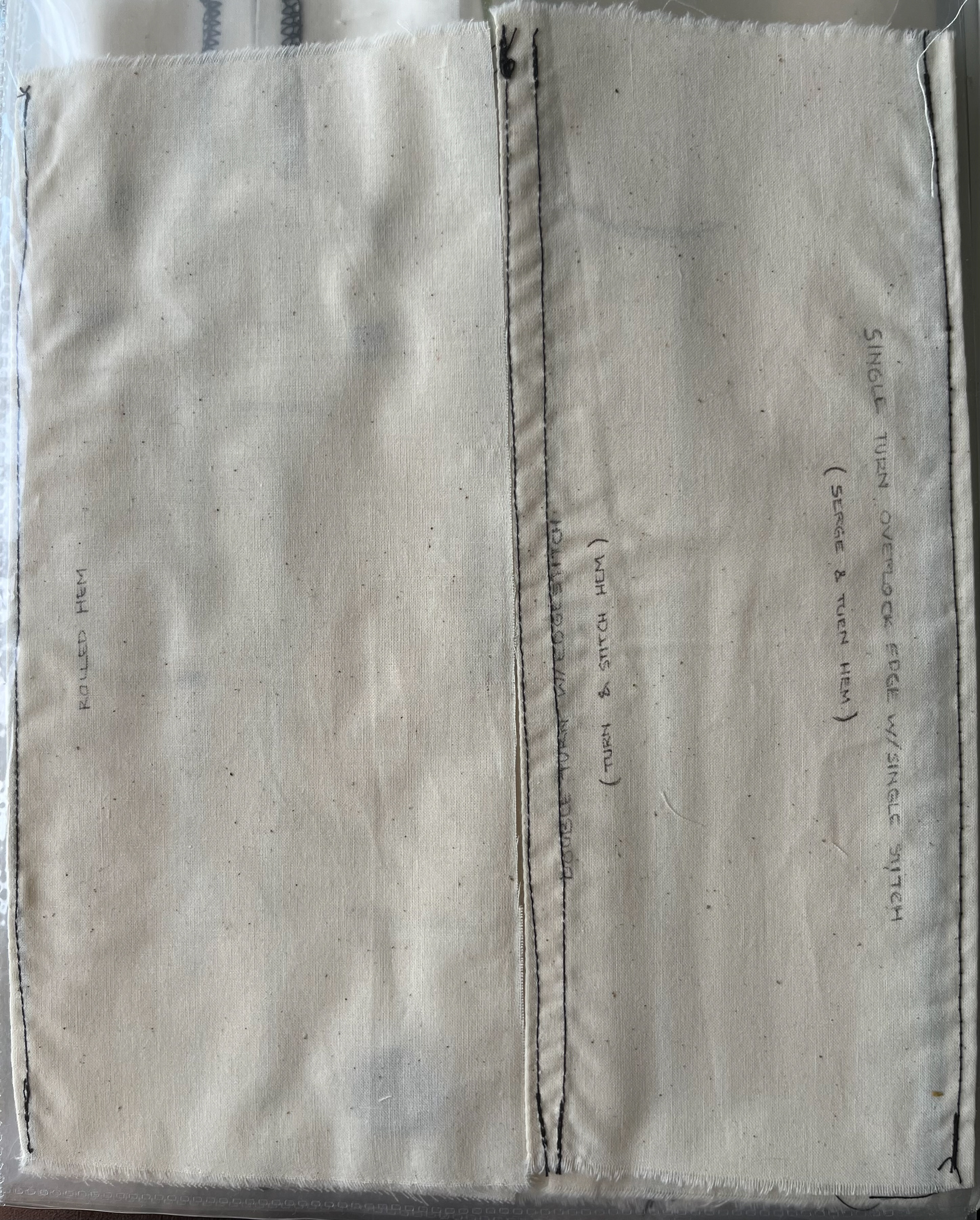 Hems: Turn & Stitch, Serge & Turn, Baby/Rolled Hem (Front)