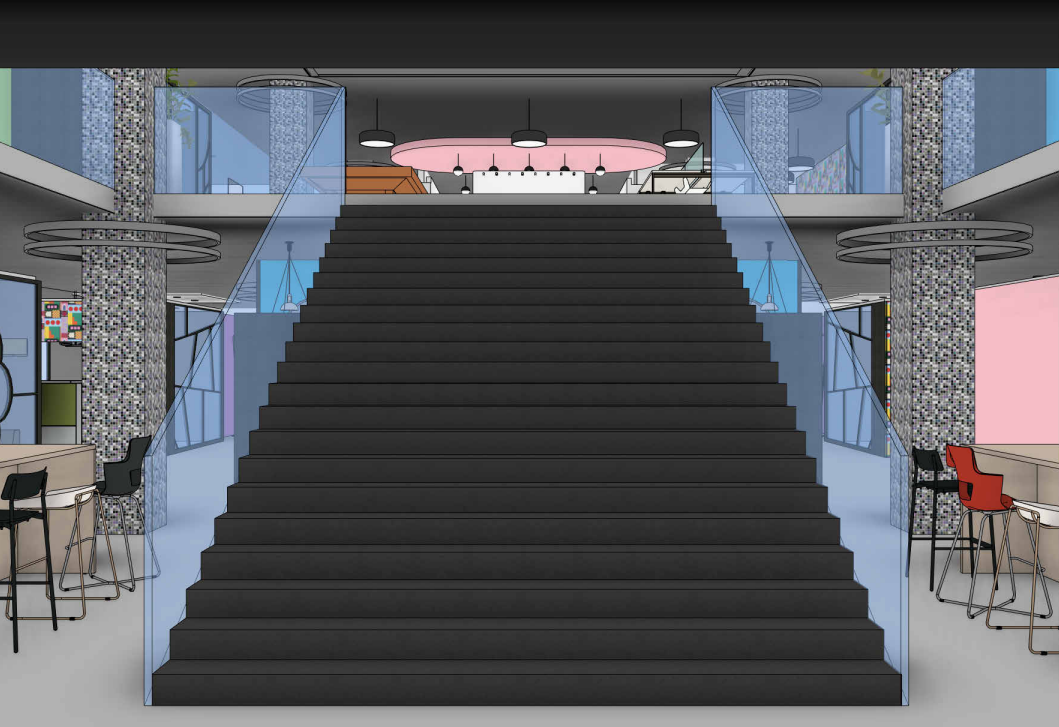 Rendered Monumental Stair