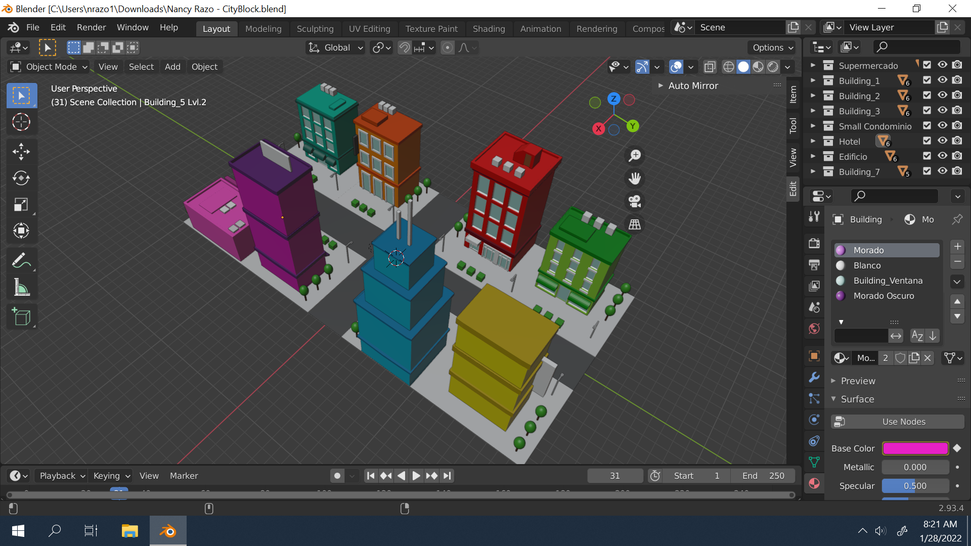Screenshot: Axonometric View (Northwest)