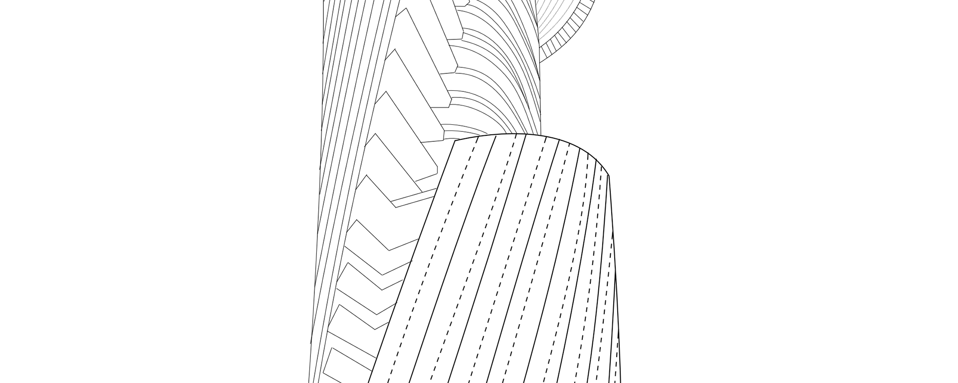4”x10” Line Drawing 2