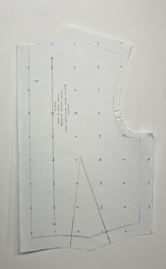 Back Bodice with Waistline Dart