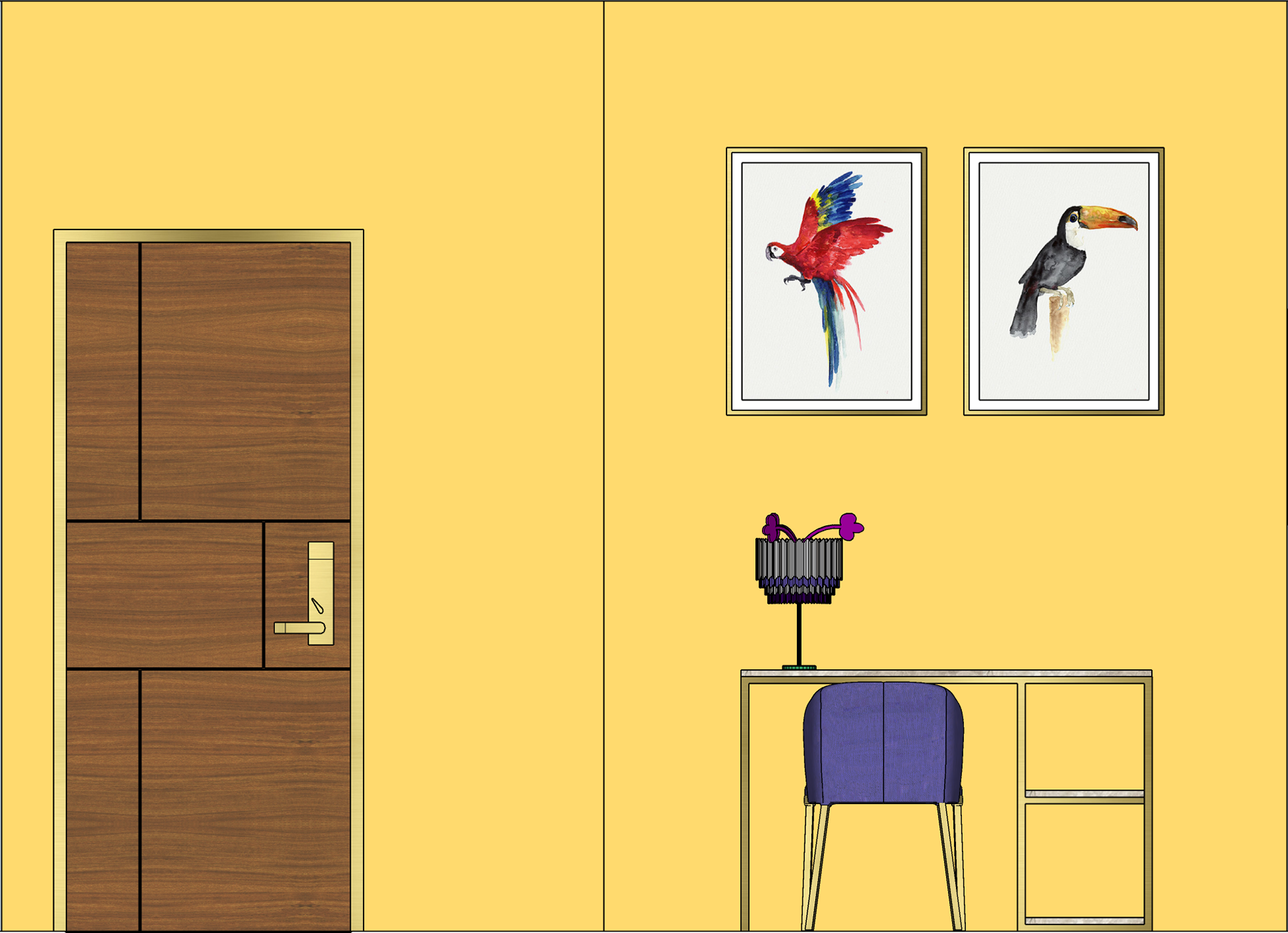 King Guestroom: Art Wall